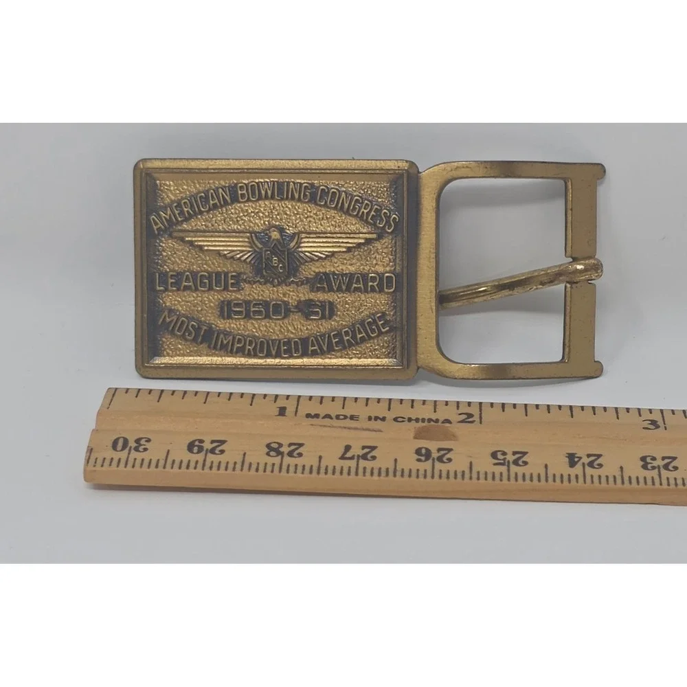 ABC Belt Buckle 1960-61 American Bowling Congress Award Most Improved Average